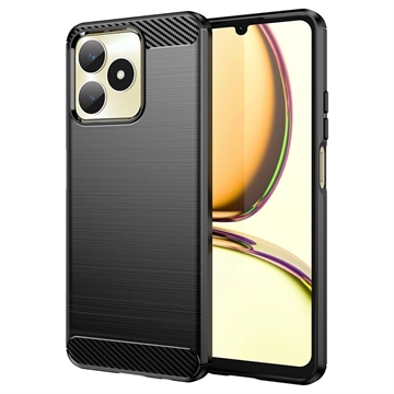 Realme C53/Narzo N53 Børstet TPU Deksel - Karbonfiber