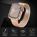 Rhinestone Dekorative Apple Watch SE (2022)/SE/6/5/4 Deksel med Skjermbeskytter - 40mm - Roségull