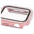 Rhinestone Dekorative Apple Watch Series 9/8/7 Deksel med Skjermbeskytter - 45mm - Rosa