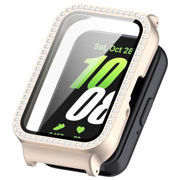 Samsung Galaxy Fit3 Rhinestone Dekorative Deksel med Skjermbeskytter - Gull