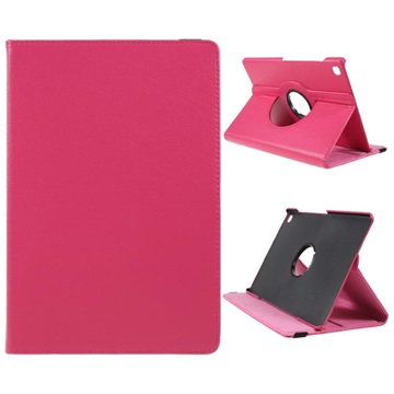 Samsung Galaxy Tab S5e Roterende Folio-etui - Varm Rosa