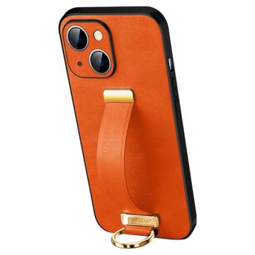 Sulada Fashion iPhone 14 Plus Hybrid-deksel med Håndrem - Oransje