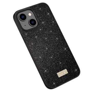 Sulada Glitter Series iPhone 14 Belagt Deksel - Svart