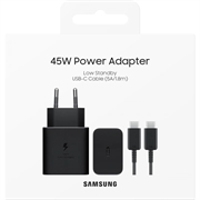 Samsung Super Fast USB-C Strømadapter EP-T4511XBEGEU - 45W - Svart