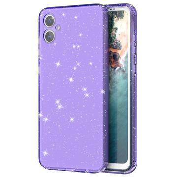 Samsung Galaxy A05 Stylish Glitter Series TPU-deksel - Gjennomsiktig Lilla