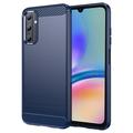 Samsung Galaxy A05s Børstet TPU Deksel - Karbonfiber - Blå