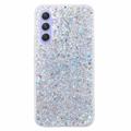 Samsung Galaxy A05s Glitter Flakes TPU-deksel - Sølv