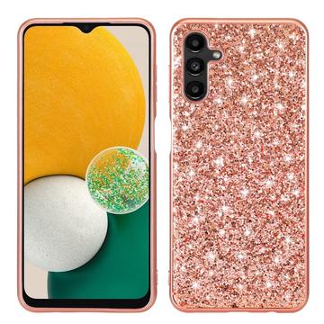 Samsung Galaxy A15 Glitter Series Hybrid-deksel - Roségull