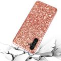 Samsung Galaxy A15 Glitter Series Hybrid-deksel - Roségull