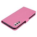 Samsung Galaxy A15 Uggle Rhinestone Lommebok-deksel - Varm Rosa