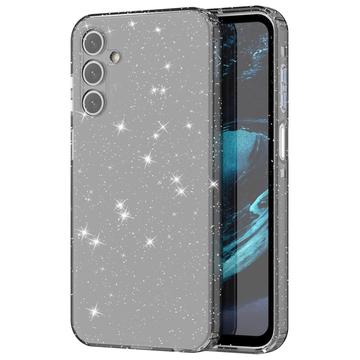 Samsung Galaxy A15 Stylish Glitter Series TPU-deksel - Gjennomsiktig Svart