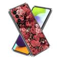 Samsung Galaxy A15 Stilig Ultra-Slim TPU-deksel - Røde Blomster