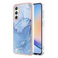 Samsung Galaxy A25 Marble Pattern Electroplated IMD TPU-deksel - Blå