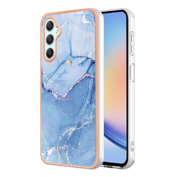 Samsung Galaxy A25 Marble Pattern Electroplated IMD TPU-deksel - Blå