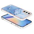 Samsung Galaxy A25 Marble Pattern Electroplated IMD TPU-deksel - Blå