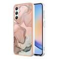 Samsung Galaxy A25 Marble Pattern Electroplated IMD TPU-deksel - Rosa