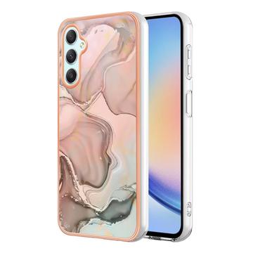 Samsung Galaxy A25 Marble Pattern Electroplated IMD TPU-deksel - Rosa