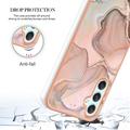 Samsung Galaxy A25 Marble Pattern Electroplated IMD TPU-deksel - Rosa