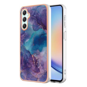 Samsung Galaxy A25 Marble Pattern Electroplated IMD TPU-deksel - Lilla