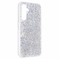 Samsung Galaxy A34 5G Glitter Flakes TPU-deksel - Sølv