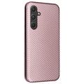 Samsung Galaxy A35 Flip-deksel - Karbonfiber - Roségull