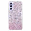 Samsung Galaxy A35 Glitter Flakes TPU-deksel - Rosa