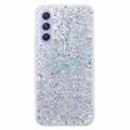 Samsung Galaxy A35 Glitter Flakes TPU-deksel - Sølv