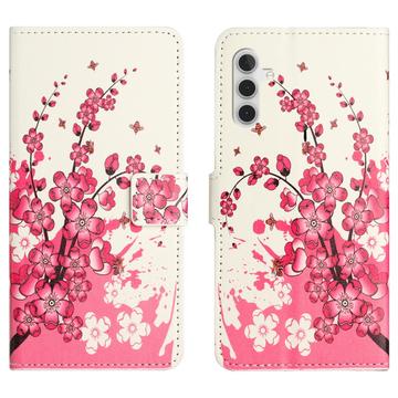 Samsung Galaxy A35 Style Series Lommebok-deksel - Rosa Blomster