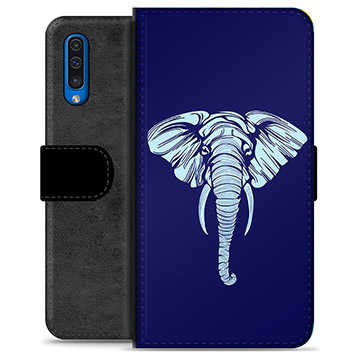 Samsung Galaxy A50 Premium Lommebok-deksel - Elefant