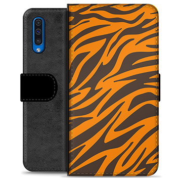 Samsung Galaxy A50 Premium Lommebok-deksel - Tiger