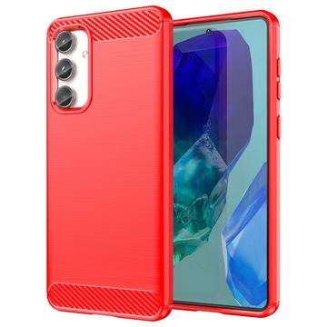 Samsung Galaxy M55/F55/C55 Børstet TPU Deksel - Karbonfiber