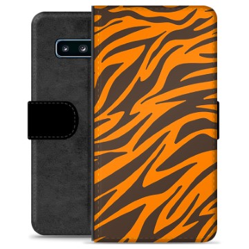 Samsung Galaxy S10 Premium Lommebok-deksel - Tiger