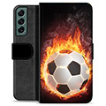 Samsung Galaxy S22+ 5G Premium Lommebok-deksel - Fotballflamme