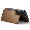 Samsung Galaxy S22+ 5G Caseme C22-etui RFID-kortlommebok - Brun