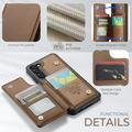 Samsung Galaxy S22+ 5G Caseme C22-etui RFID-kortlommebok - Brun