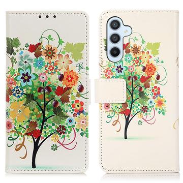 Samsung Galaxy S23 FE Glam Series Lommebok-deksel - Blomstrende Tre / Fargerik