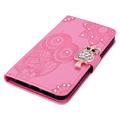 Samsung Galaxy S23 FE Uggle Rhinestone Lommebok-deksel - Varm Rosa