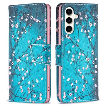 Samsung Galaxy S23 FE Wonder Series Lommebok-deksel - Hvit Blomster