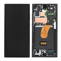 Samsung Galaxy S23 Ultra 5G Frontdeksel & LCD-skjerm GH82-30466A (Åpen Emballasje - Bulk Tilfredsstillende) - Svart