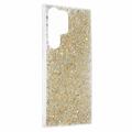 Samsung Galaxy S23 Ultra Glitter Flakes TPU-deksel - Gull