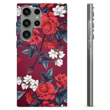 Samsung Galaxy S23 Ultra 5G TPU-deksel - Vintage Blomster