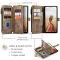 Samsung Galaxy S24 FE Caseme C30 Multifunksjonell Lommebok-deksel - Brun