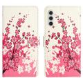 Samsung Galaxy S24 FE Style Series Lommebok-deksel - Rosa Blomster