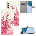 Samsung Galaxy S24 FE Style Series Lommebok-deksel - Rosa Blomster