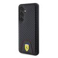 Samsung Galaxy S24 Ferrari Carbon Stitched bunndeksel - svart