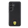 Samsung Galaxy S24 Ferrari Carbon Stitched bunndeksel - svart