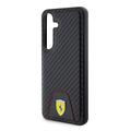 Samsung Galaxy S24 Ferrari Carbon Stitched bunndeksel - svart