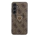 Samsung Galaxy S24 Guess 4G Grip Stand Triangle Logo etui - brun