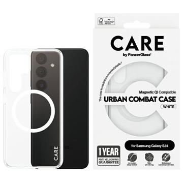 Samsung Galaxy S24 PanzerGlass Care Transparent Urban Combat Deksel - MagSafe-kompatibel - Hvit