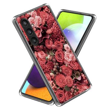 Samsung Galaxy S24 Stilig Ultra-Slim TPU-deksel - Røde Blomster